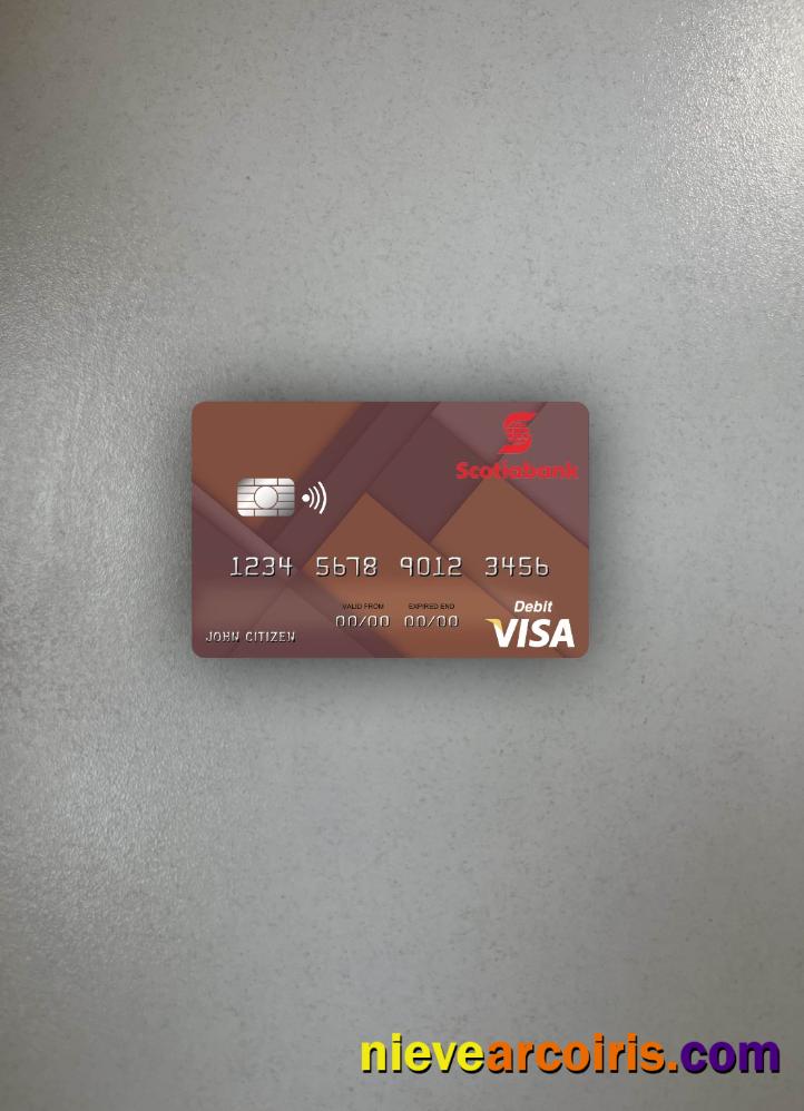 Saint Lucia Scotiabank visa debit card photolook